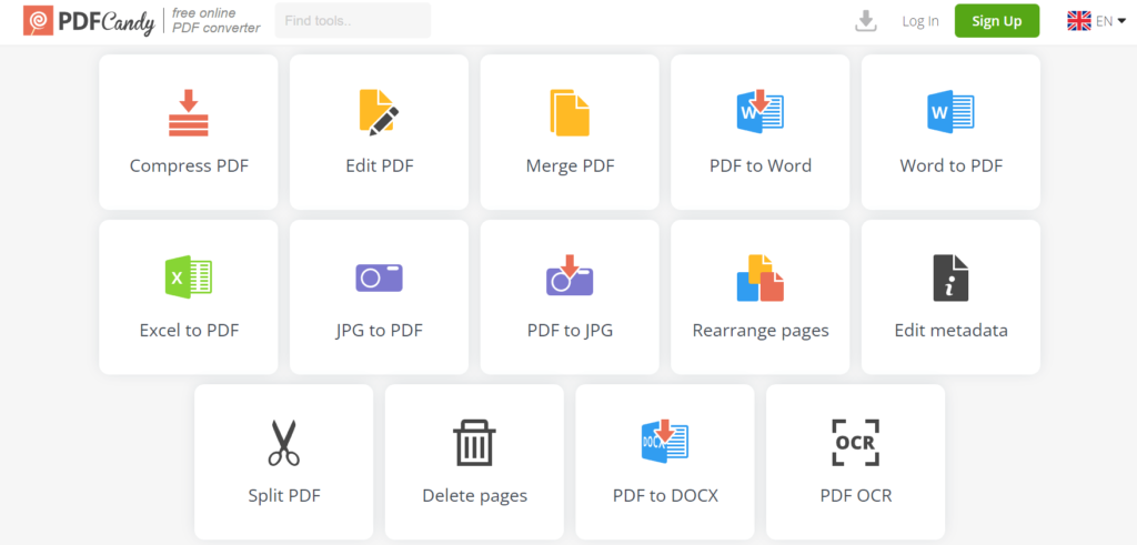 بهترین مبدل های PDF به Word : برنامه PDF Candy/2
