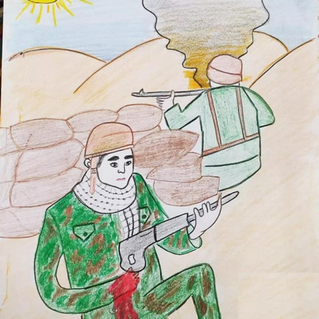 نقاشی دفاع مقدس برای کلاس چهارم 2