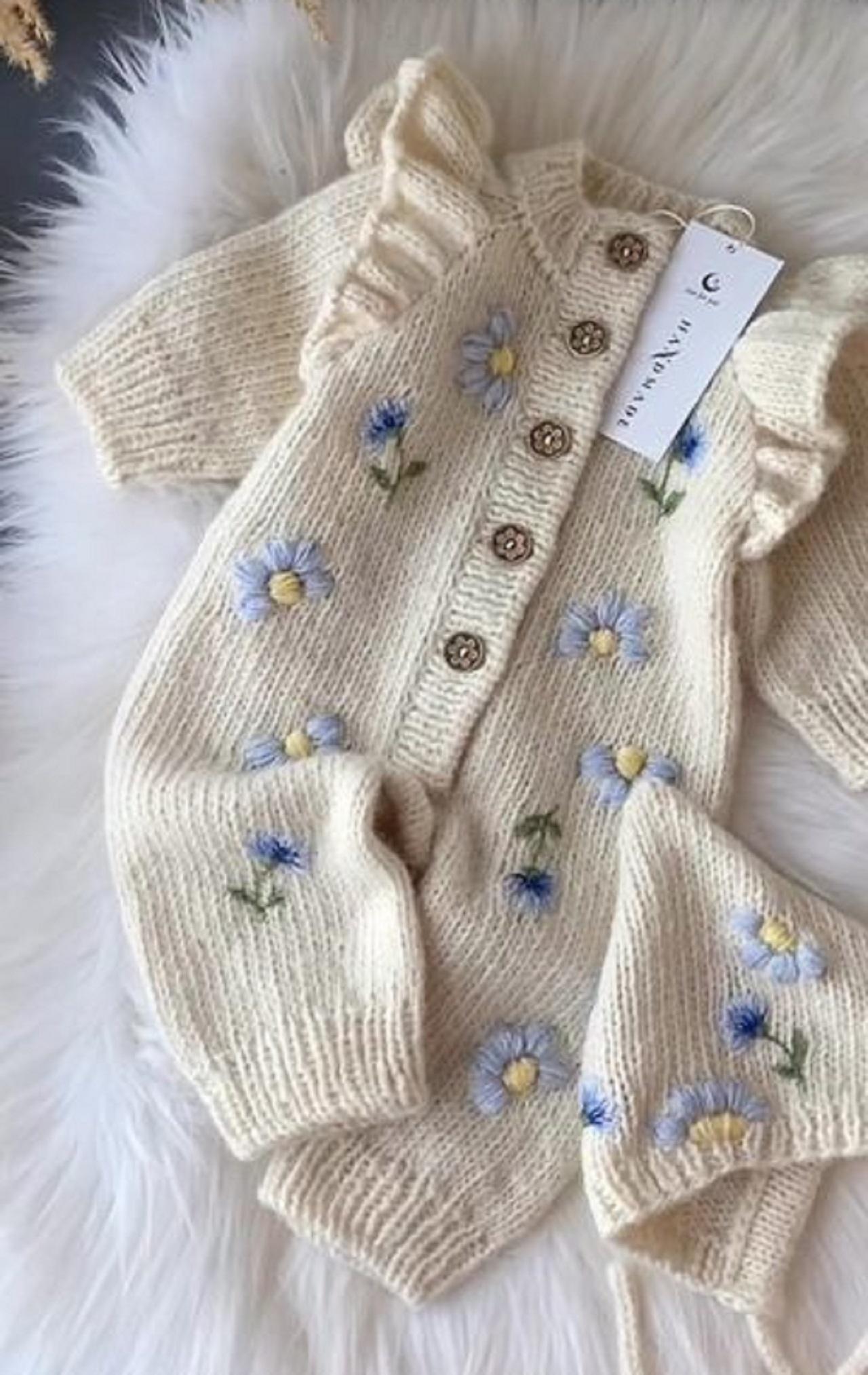 مدل بافت سرهمی نوزاد ساده و شیک3