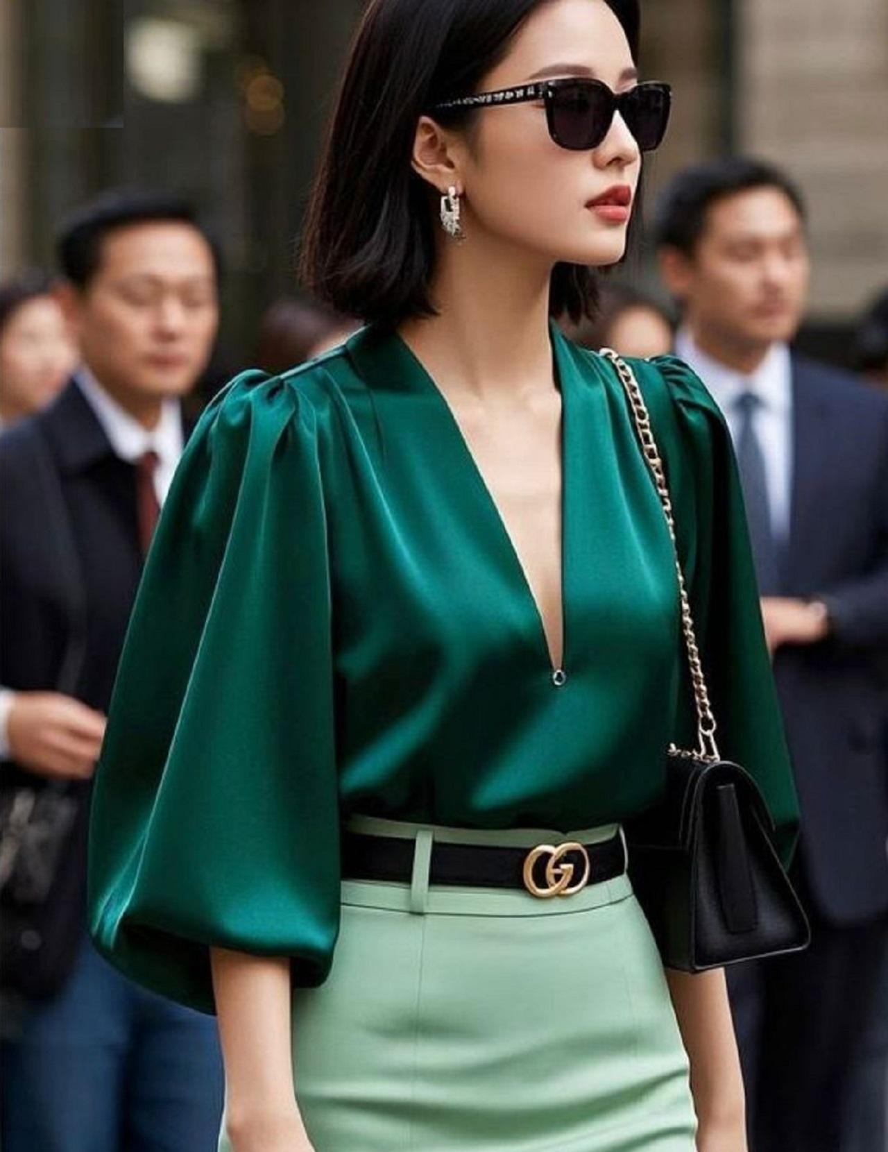 مدل شومیز شیک با یقه هفت 2