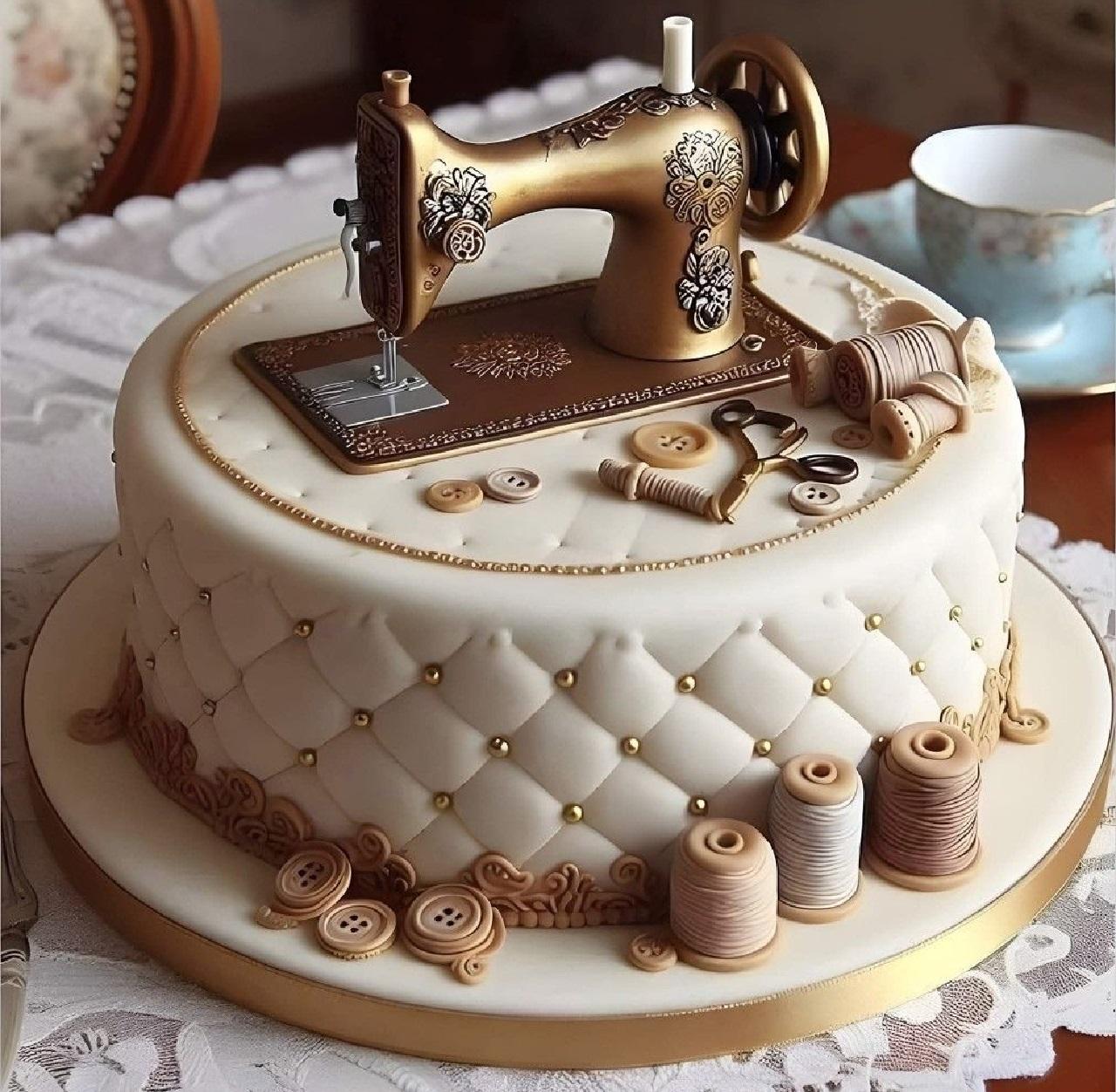 مدل کیک روز خیاط لاکچری شیک