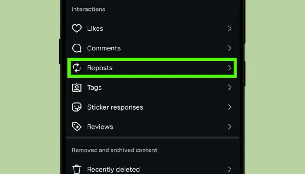 حذف همزمان چند ری‌پست در اینستاگرام 3
