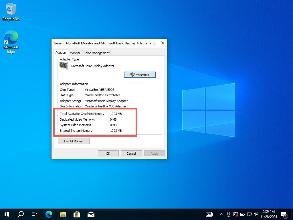 نحوه بررسی VRAM در ویندوز 10 5