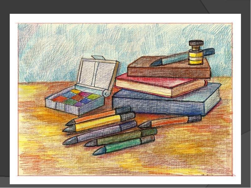 نقاشی کتاب و مداد 3