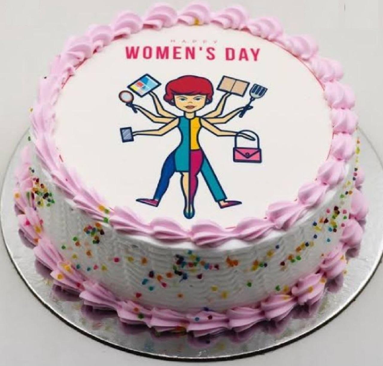 کیک روز زن با چاپ خوراکی 3