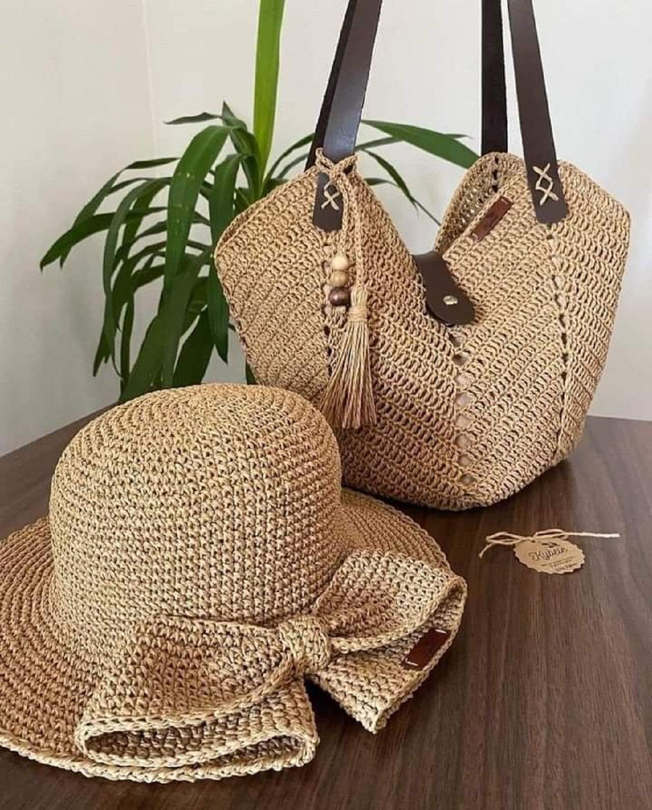 مدل کیف رافیا ست برای استایل تابستانی  1