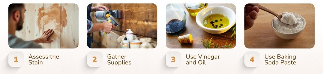 نحوه از بین بردن لکه&zwnj;های سفید آب از روی روکش چوب 1