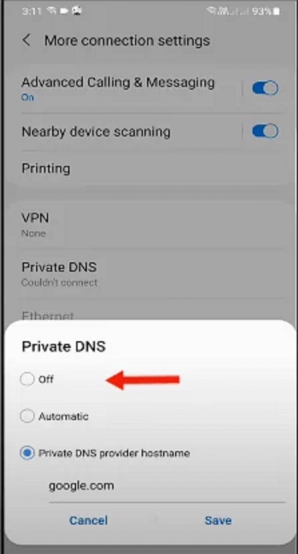 رفع مشکل عدم دسترسی به سرور DNS در اندروید4 