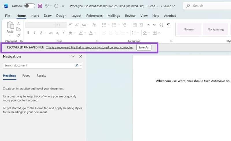 روشهای بازیابی فایلهای حذفشده در مایکروسافت ورد 7