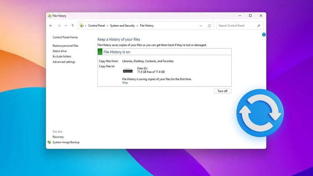 روش بازنشانی و ریست کردن تاریخچه فایل (File History) در ویندوز 11