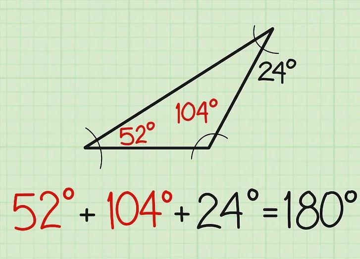 نحوه پیدا کردن زاویه سوم مثلث
