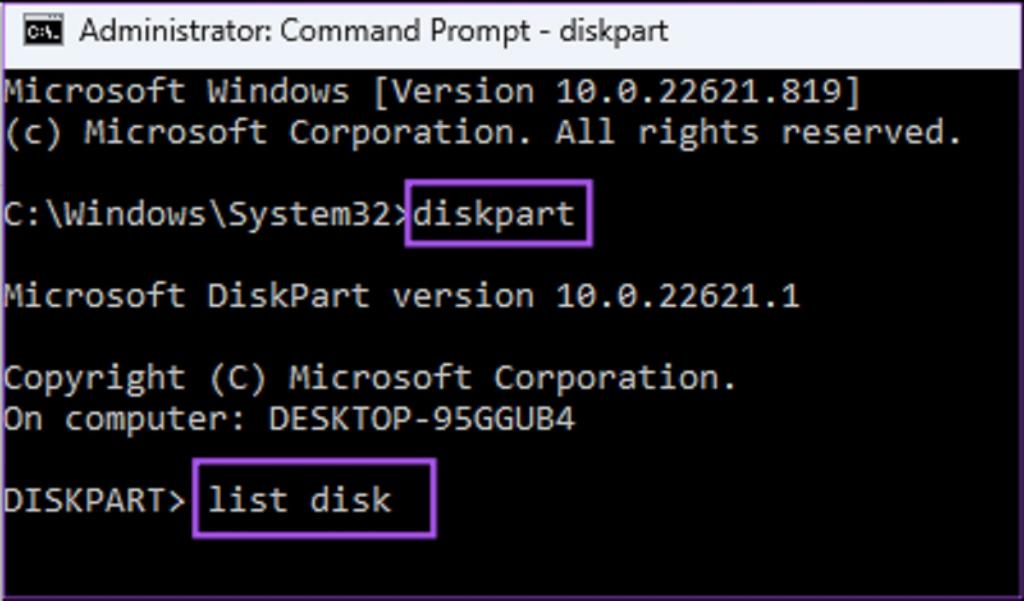  فرمت کارت SD با استفاده از دستورات Command Prompt
