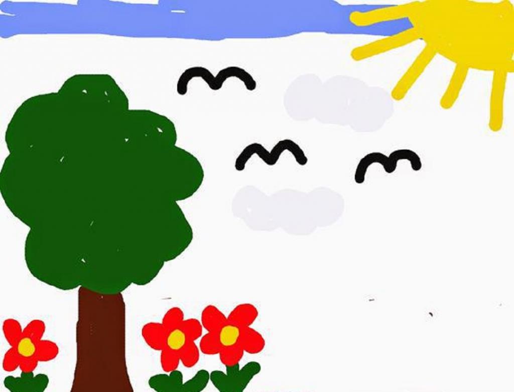 نقاشی روز درختکاری کودکانه 5