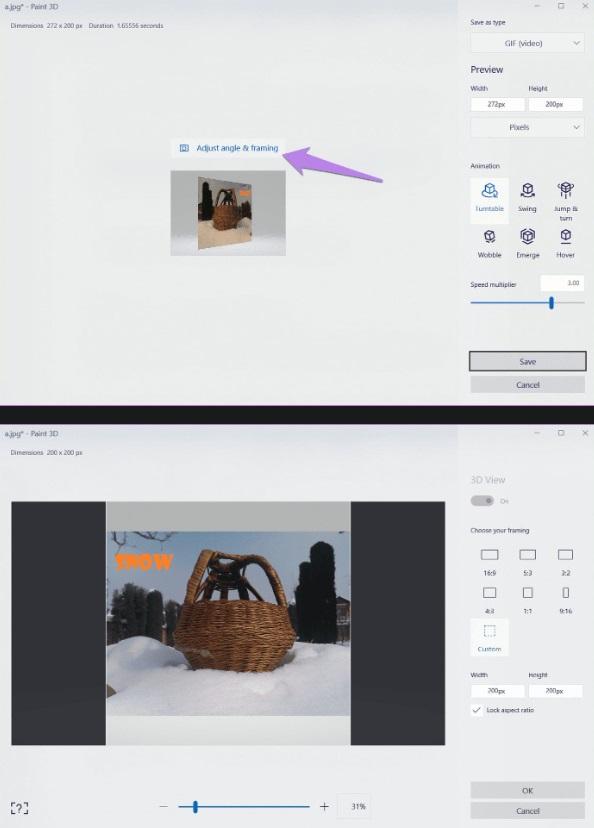 نحوه ساخت  گیف‌های متحرک با استفاده از Paint 3D 5