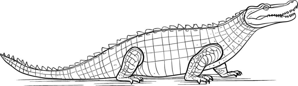 نقاشی تمساح برای رنگ آمیزی 5