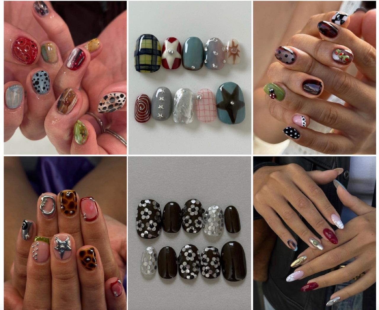 طرح ناخن زمستانی مینیمالیسم