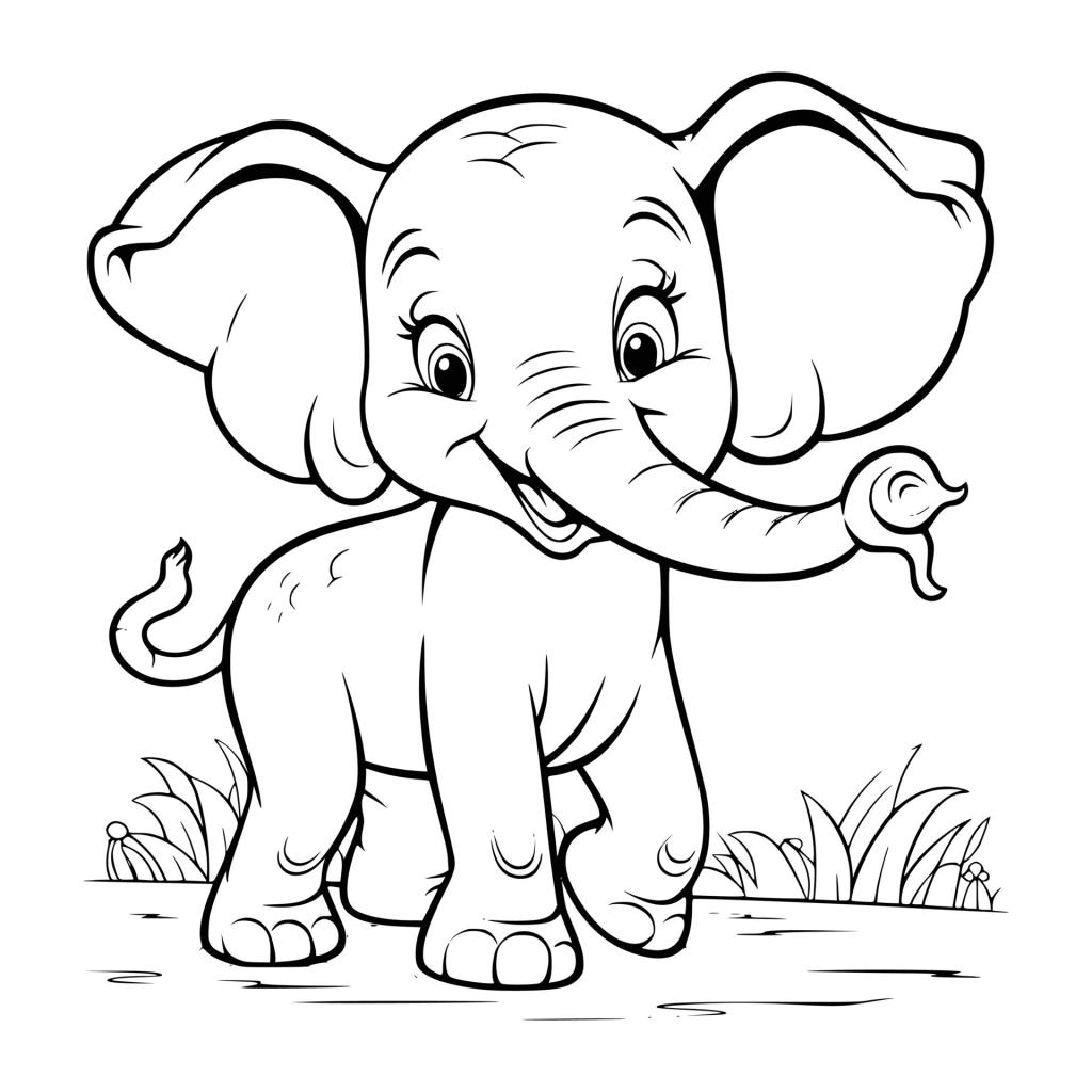 نقاشی فیل با حرف ف 5