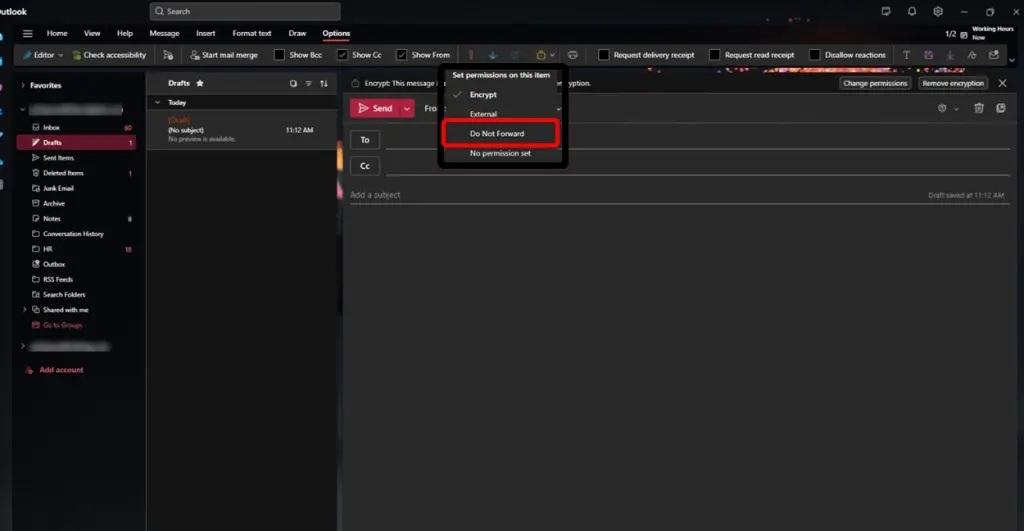 نحوه رمزگذاری ایمیل&zwnj;ها در اوت&zwnj;لوک 5