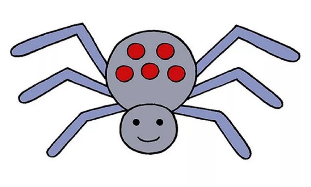 نقاشی عنکبوت کودکانه 1