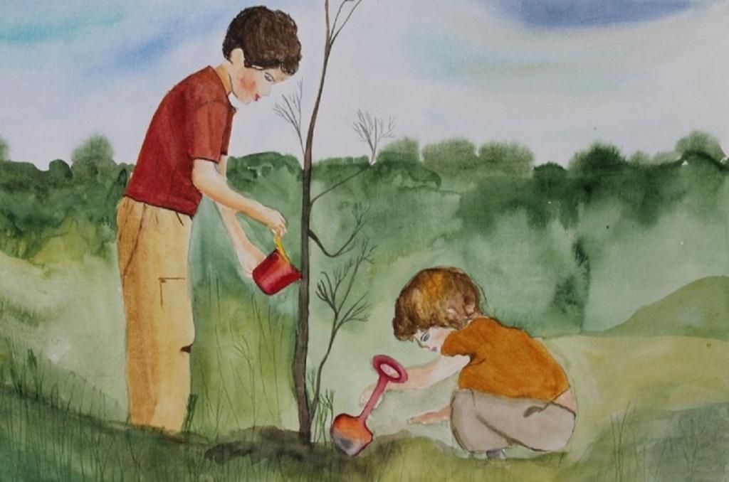نقاشی روز درختکاری پسرانه 6