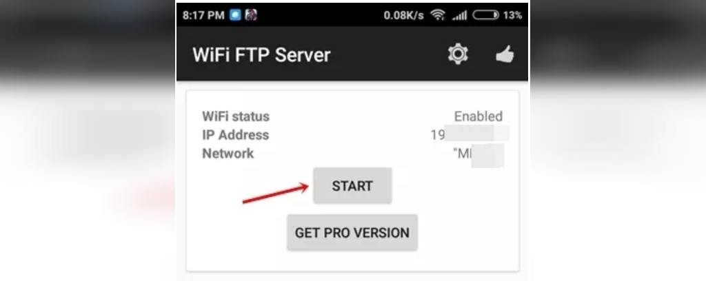 سرویس FTP را شروع کنید