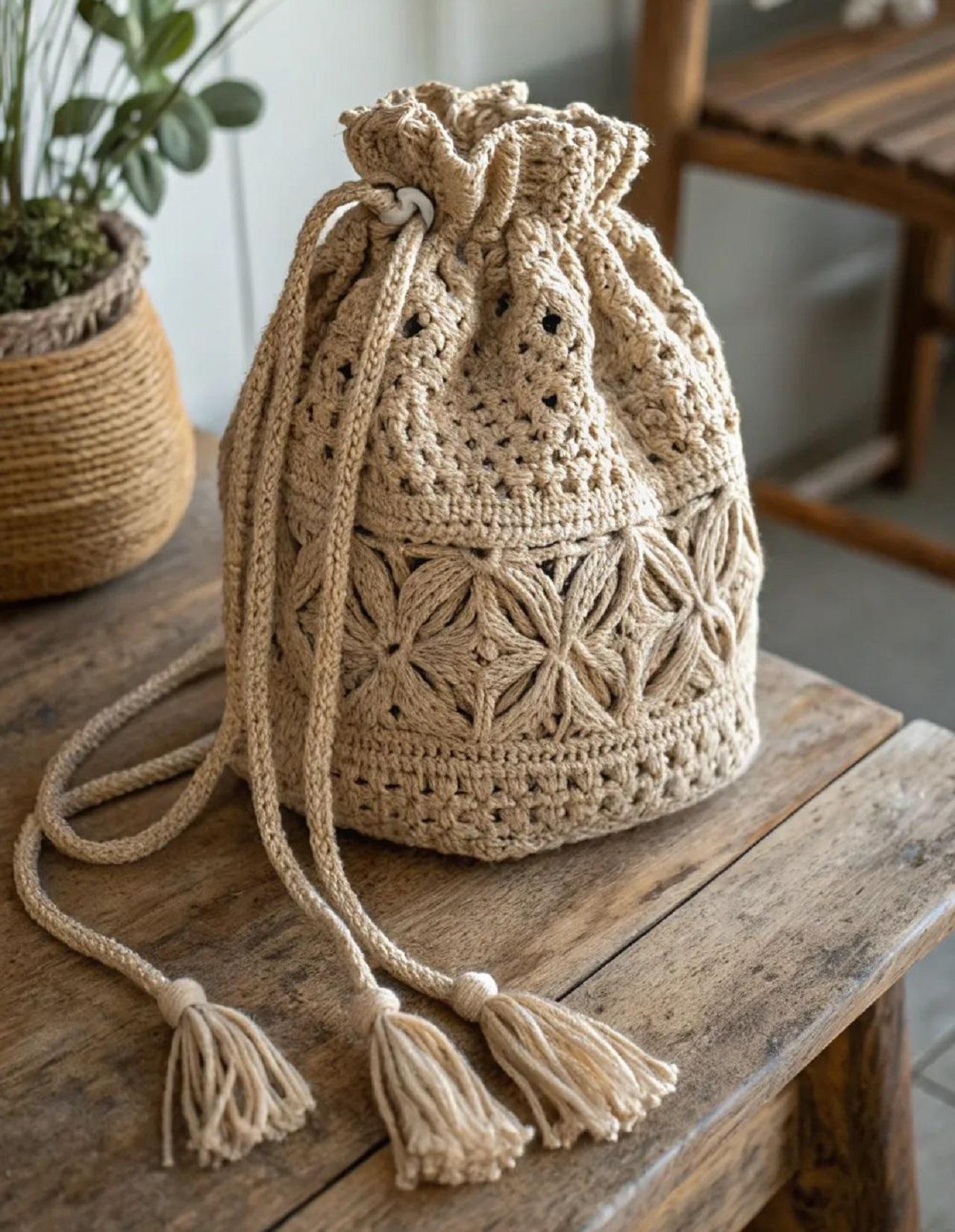 مدل کوله&zwnj; پشتی رافیا مینیمال  4