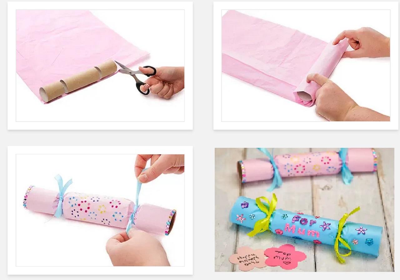 کاردستی روز مادر با رول دستمال توالت