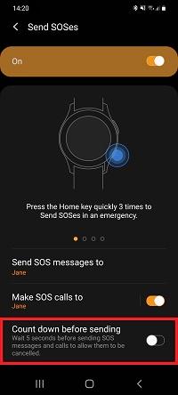 راه اندازی پیام های SOS (اضطراری) در ساعت هوشمند سامسونگ9