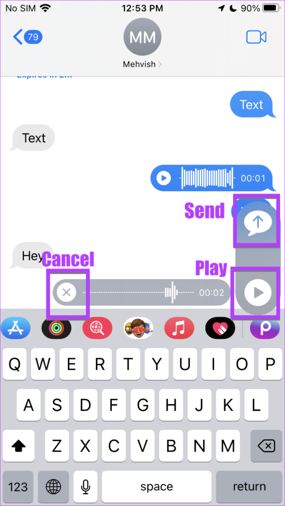 نحوه ارسال پیام صوتی در IOS 15 در آیفون2