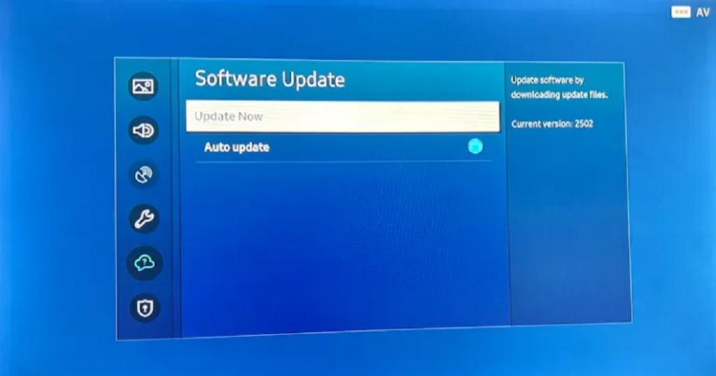 نحوه بررسی به‌روزرسانی‌ها در تلویزیون هوشمند سامسونگ 