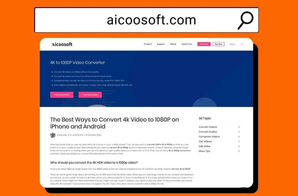 مبدل ویدیویی Aicoosoft