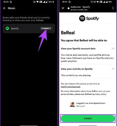 نحوه اتصال SPOTIFY یا APPLE MUSIC به BEREAL PLATFORM