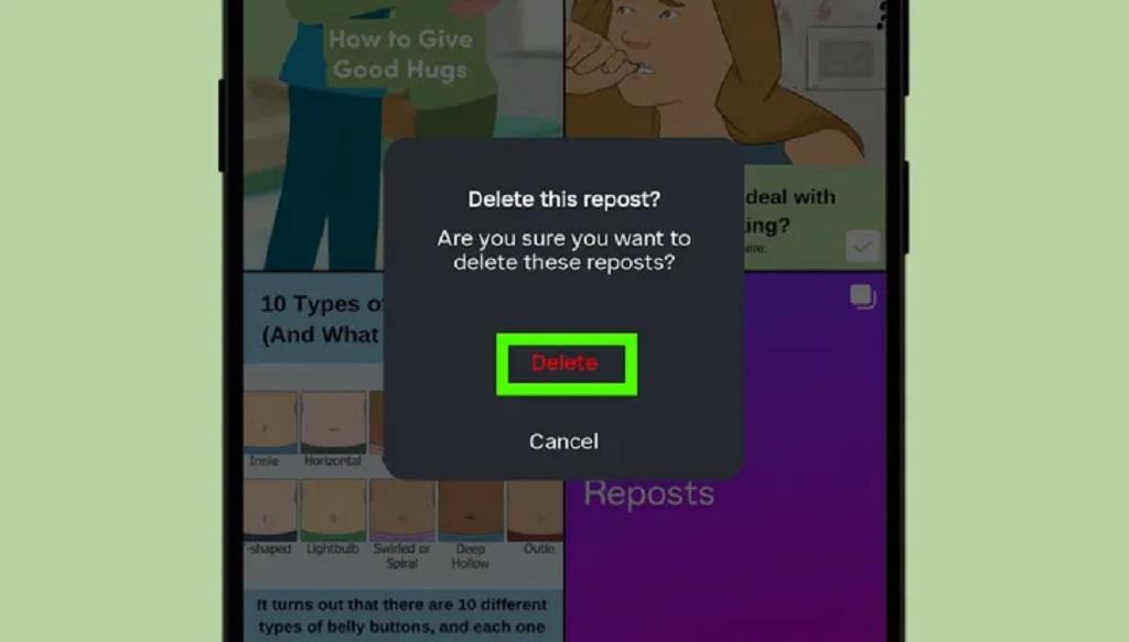 حذف همزمان چند ری‌پست در اینستاگرام 5