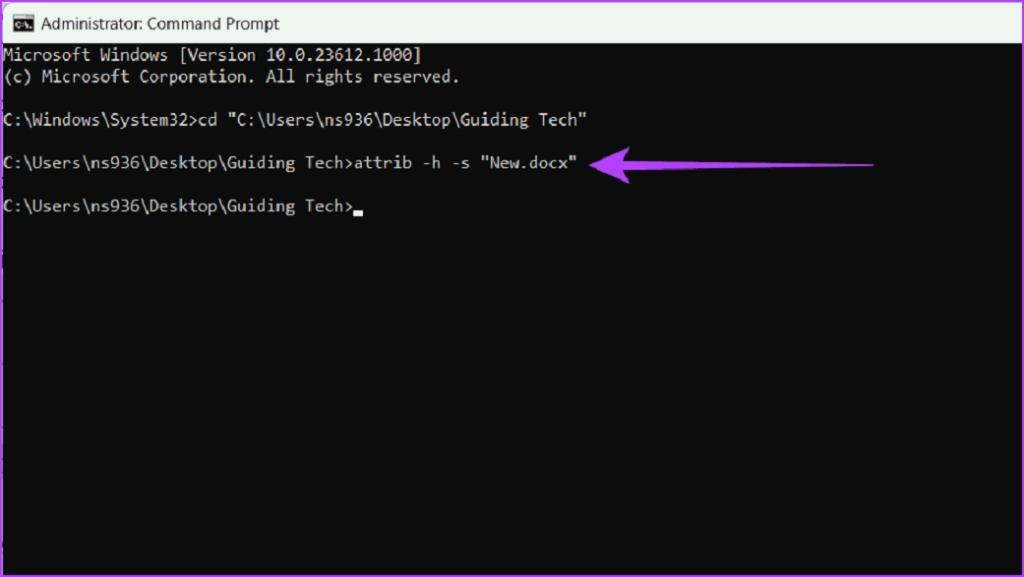 روش 6: نمایش فایل های مخفی با استفاده از Command Prompt