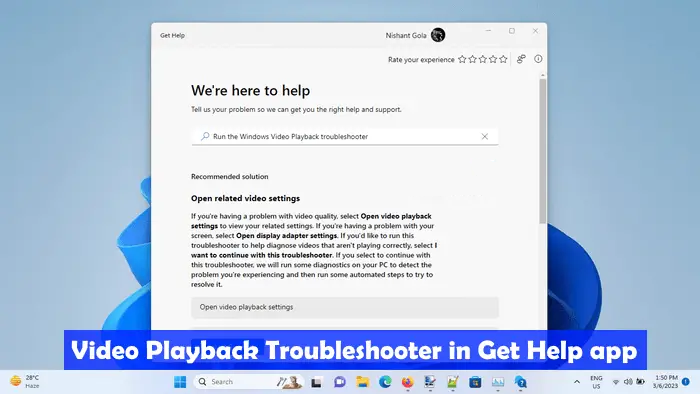 نحوه استفاده از Video Troubleshooter برای پخش ویدیو در برنامه Get Help ویندوز 11
