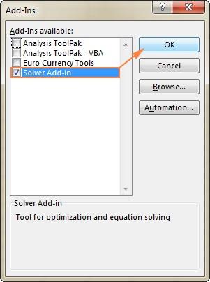 نحوه اضافه کردن Solver به اکسل