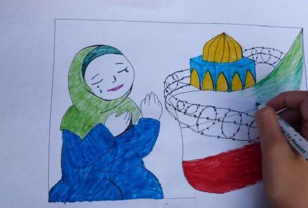 نقاشی درباره غزه و فلسطین ساده 3