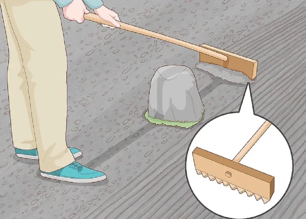 هرس کردن باغ ذن بهصورت الگوی موج قطرهی آب 1