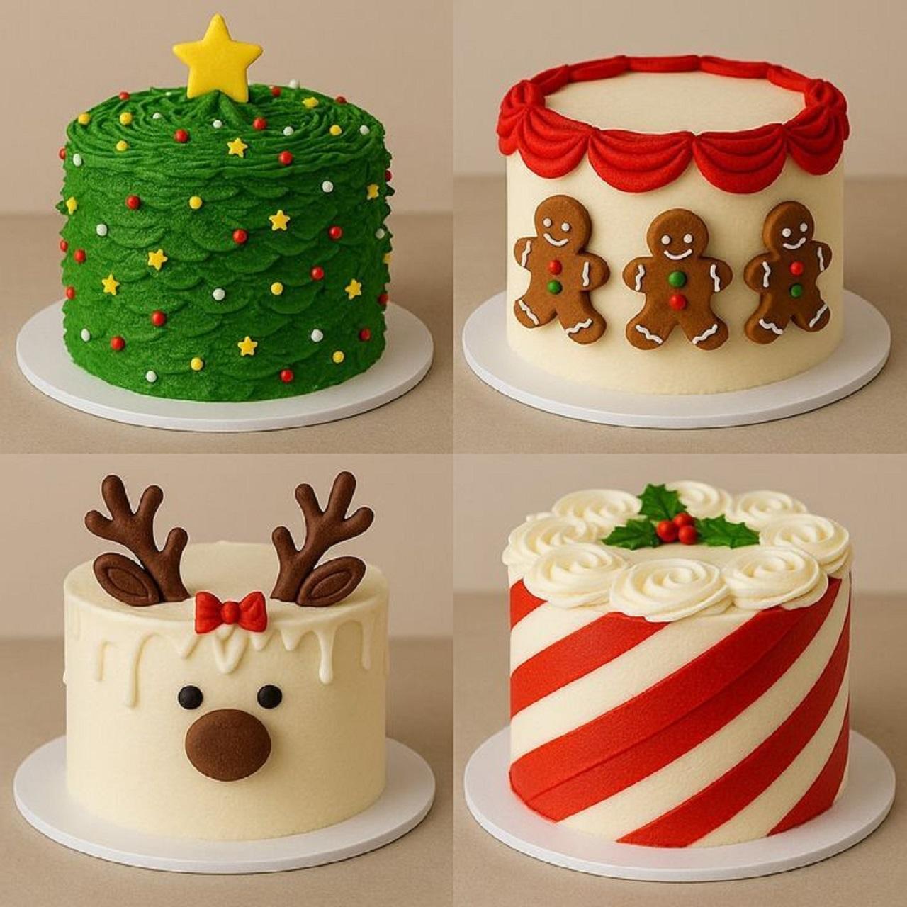 مدل کیک کریسمس ساده و شیک 1