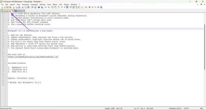نحوه غیر فعال کردن قابلیت پین کردن برگه در Notepad++ 4