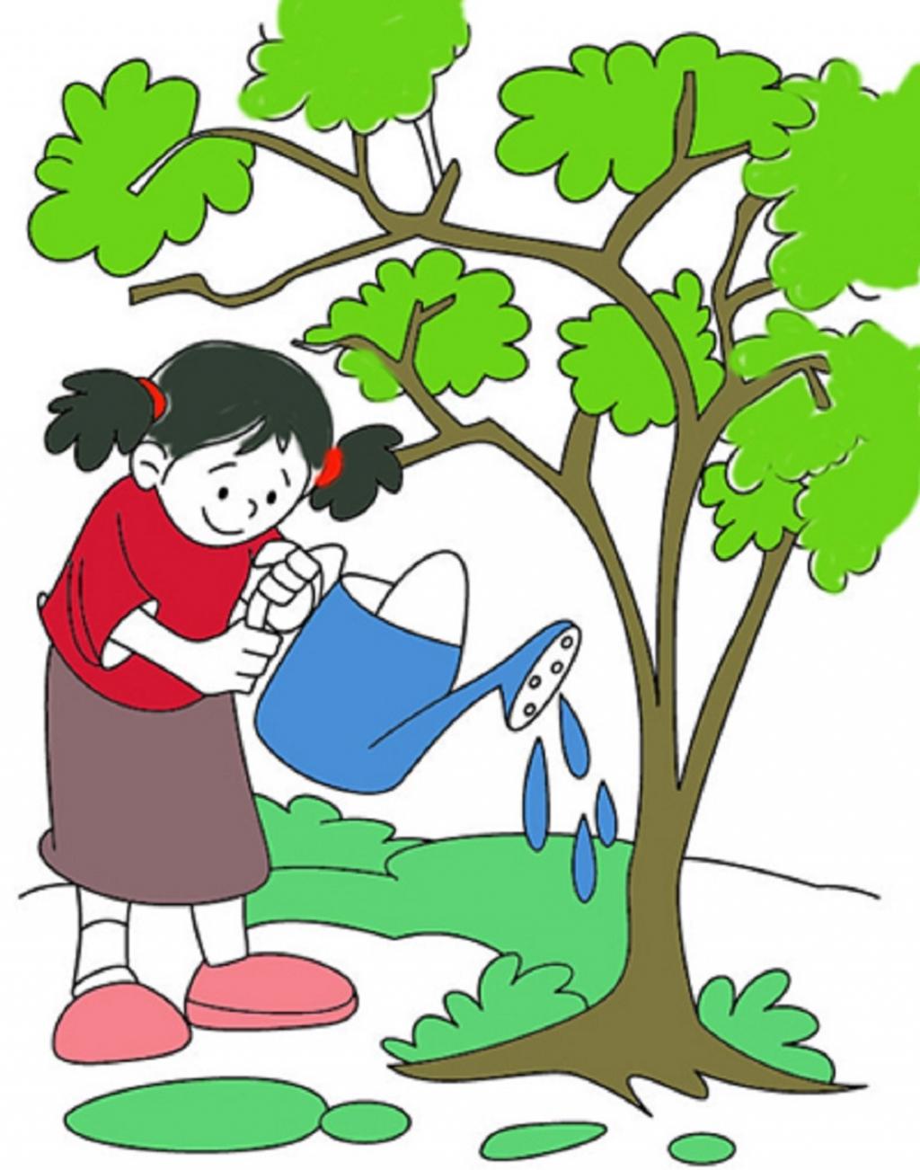 نقاشی روز درختکاری دخترانه 1