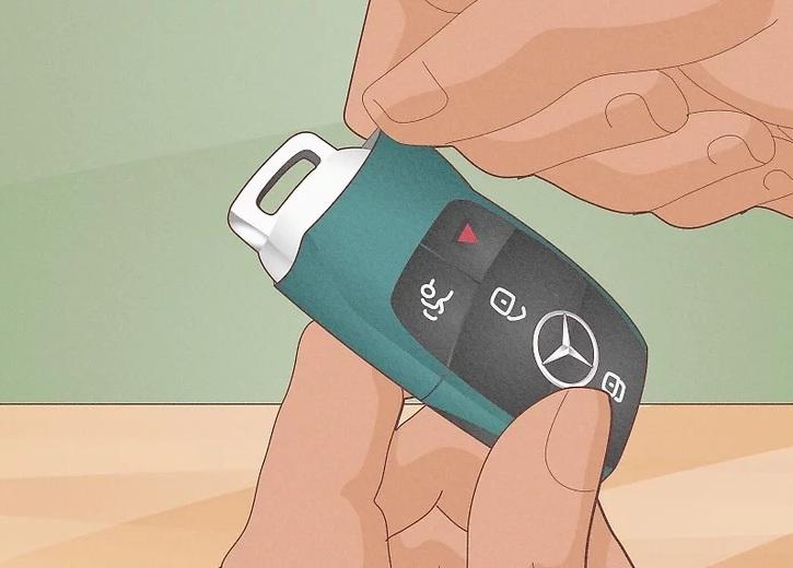 آموزش تعویض باتری ریموت مرسدس 17