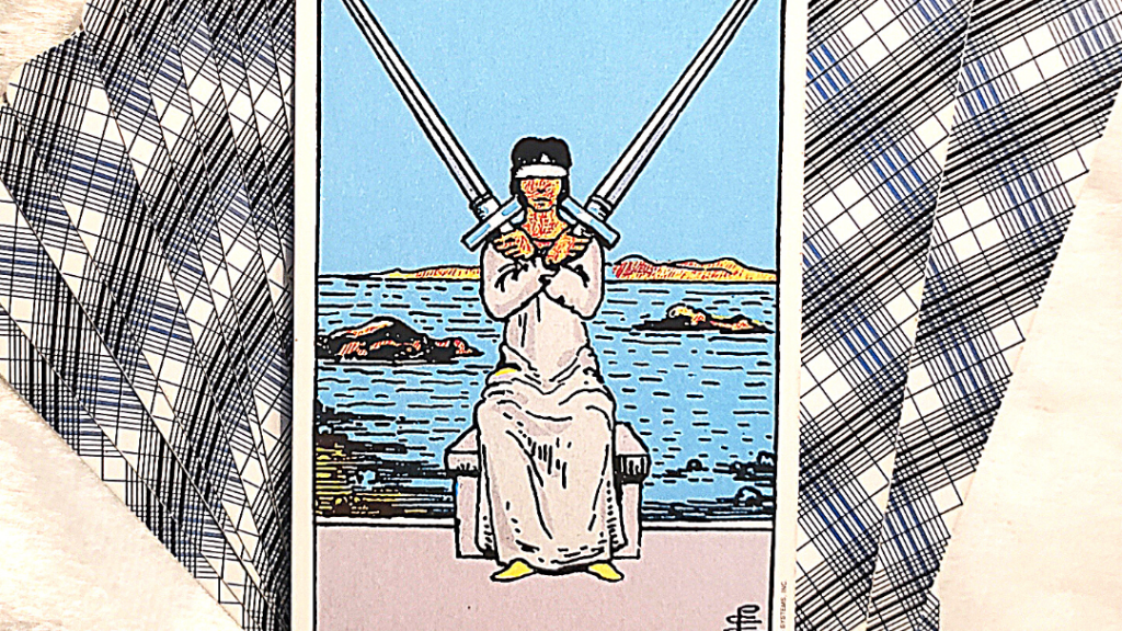 معنی کارت دو شمشیر در تاروت؛ تفسیر دقیق و کامل Two of Swords