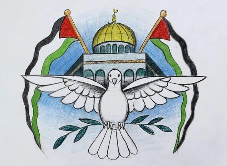 نقاشی درباره غزه و فلسطین سخت 4