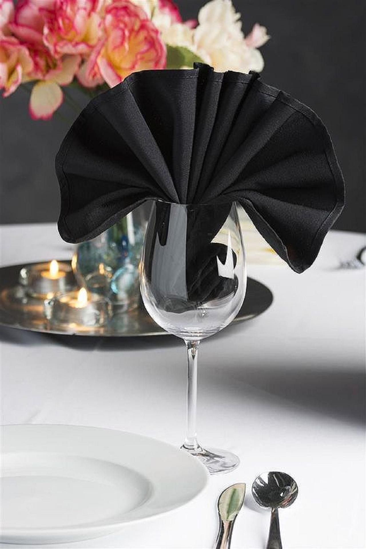 تزیین دستمال سفره در لیوان7