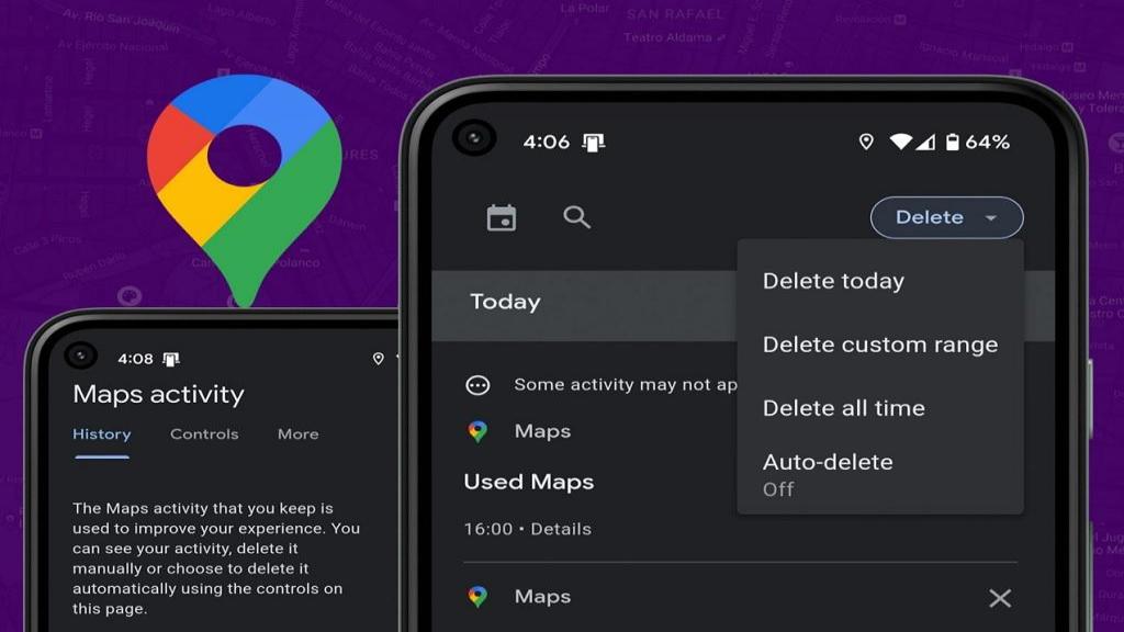 پاک کردن و حذف تاریخچه جستجو و فعالیت در گوگل مپ Google Maps