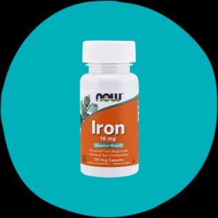 بهترین مکمل آهن گیاهی: NOW Iron 18 mg