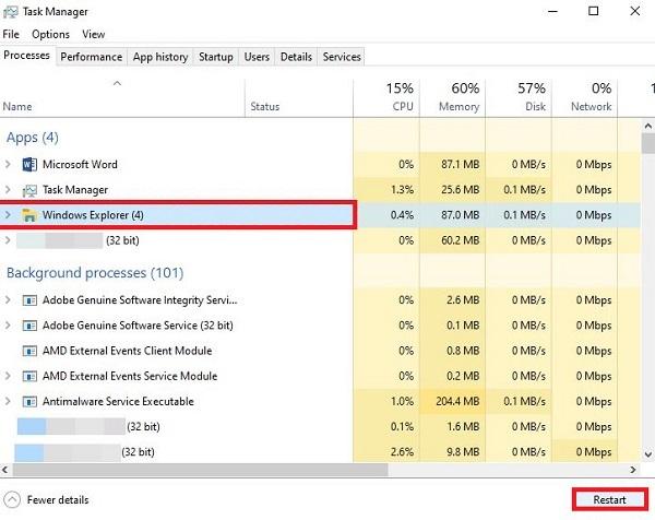نحوه رفع مشکل ناپدید شدن نوار کناری سمت چپ File explorer 1