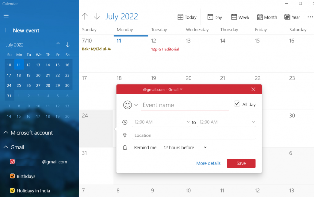 چگونه از تقویم گوگل در ویندوز 11 استفاده کنیم کار با google calendar