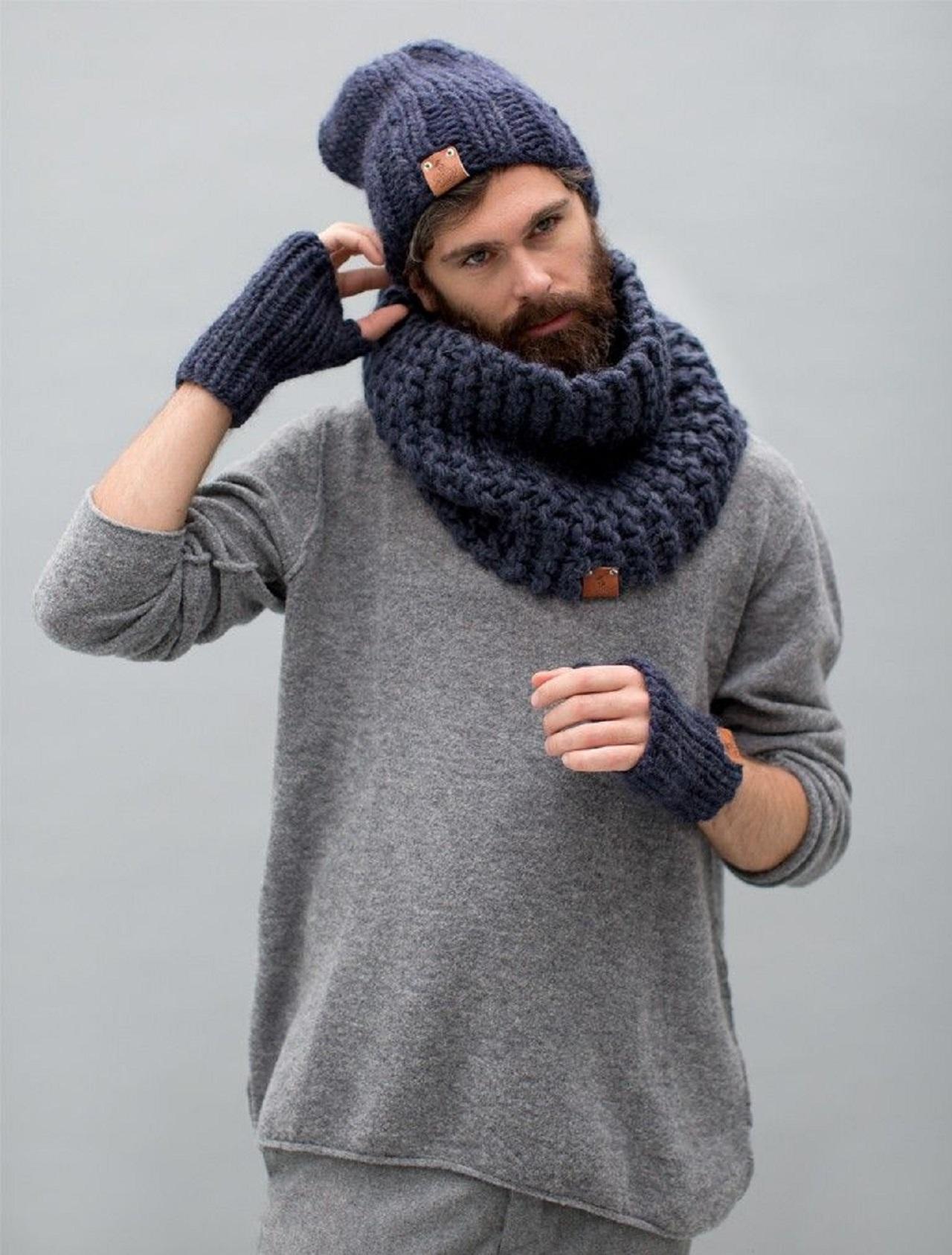 مدل کلاه بافتنی پسرانه ست زمستانی 1